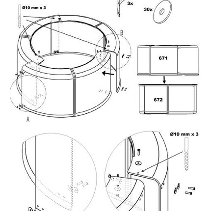 Telescopische voerring