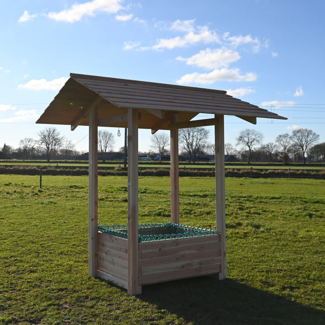Slowfeeder hooihuisje voor paarden. Compleet geleverd