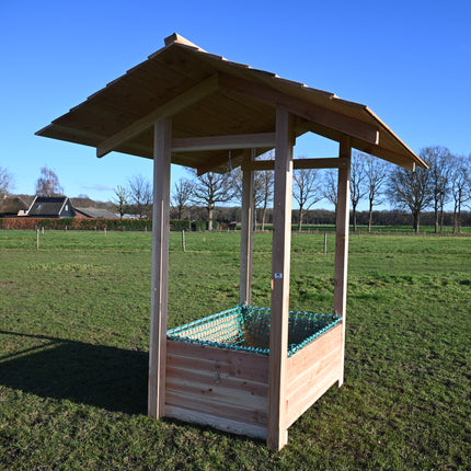 Slowfeeder hooihuisje voor paarden. Compleet geleverd