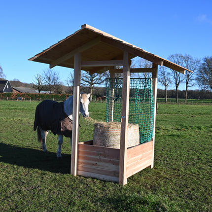 Slowfeeder hooihuisje voor paarden. Compleet geleverd