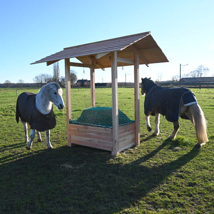 Slowfeeder hooihuisje voor paarden. Compleet geleverd