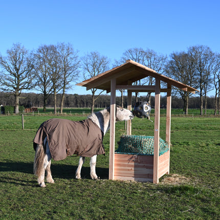 Slowfeeder hooihuisje voor paarden. Compleet geleverd