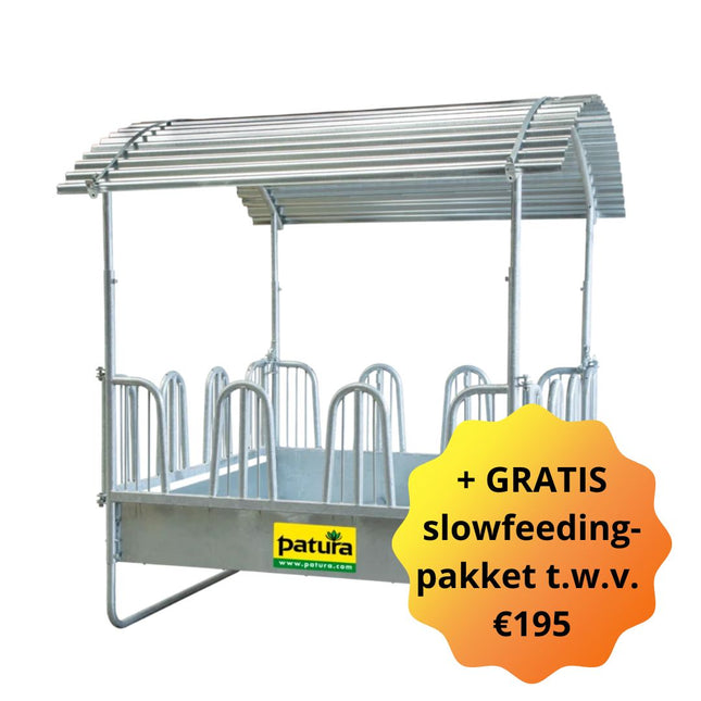 Compacte vierkante slowfeeder hooiruif, met Veiligheidspalissade voerhekken, zonder topstangbuis